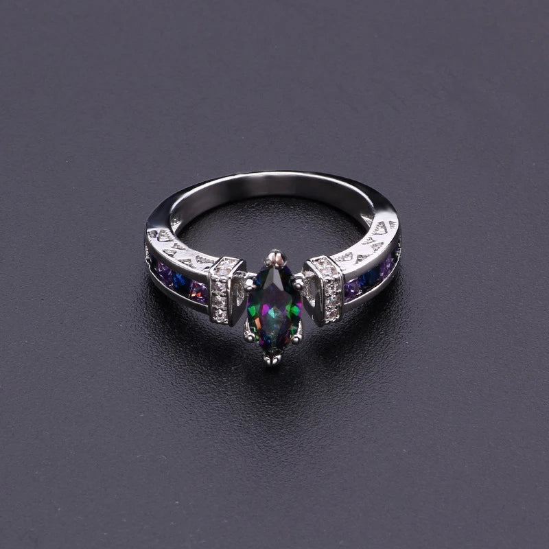 Women Torina Crystal Quartz Ionix Ring Ionix Therapy Quartz Crystal Ring for Weight Loss Lymph Drainage Magnetic Therapy Rings
