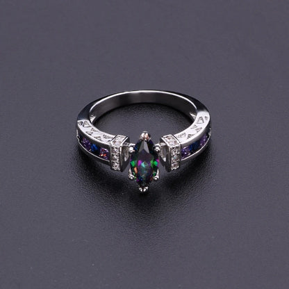 Women Torina Crystal Quartz Ionix Ring Ionix Therapy Quartz Crystal Ring for Weight Loss Lymph Drainage Magnetic Therapy Rings