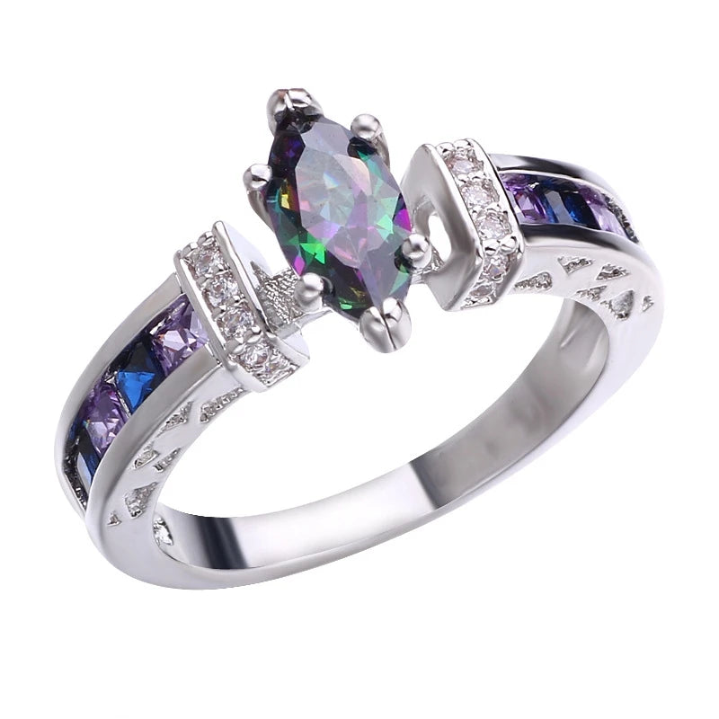 Women Torina Crystal Quartz Ionix Ring Ionix Therapy Quartz Crystal Ring for Weight Loss Lymph Drainage Magnetic Therapy Rings