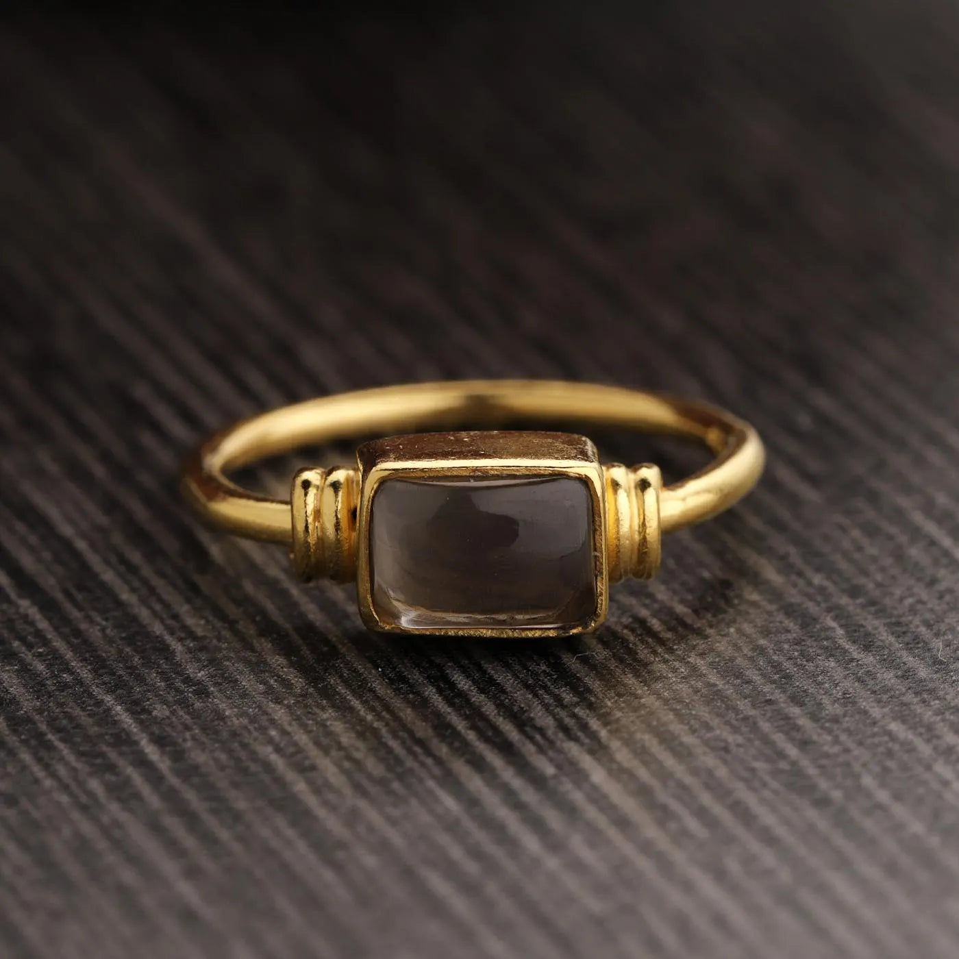 Natural Carnelian Ring, Baguette Ring, Gold Ring, Gemstone Carnelian Ring, Handmade Ring, Statement Ring, Birthstone Ring