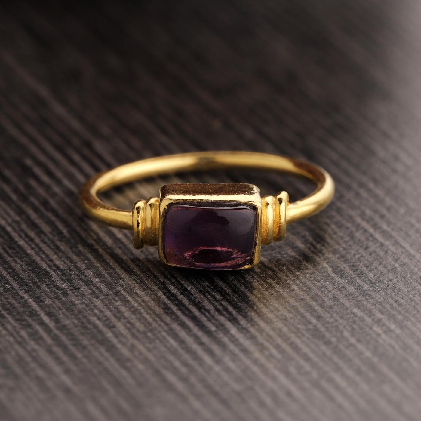 Natural Carnelian Ring, Baguette Ring, Gold Ring, Gemstone Carnelian Ring, Handmade Ring, Statement Ring, Birthstone Ring