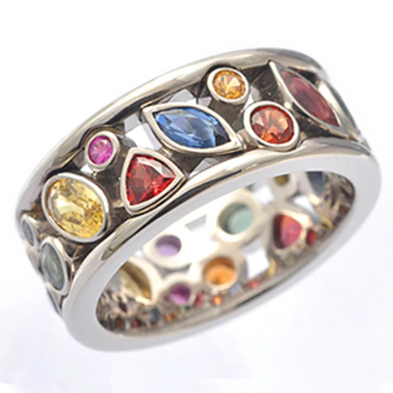 Women Torina Crystal Quartz Ionix Ring Ionix Therapy Quartz Crystal Ring for Weight Loss Lymph Drainage Magnetic Therapy Rings
